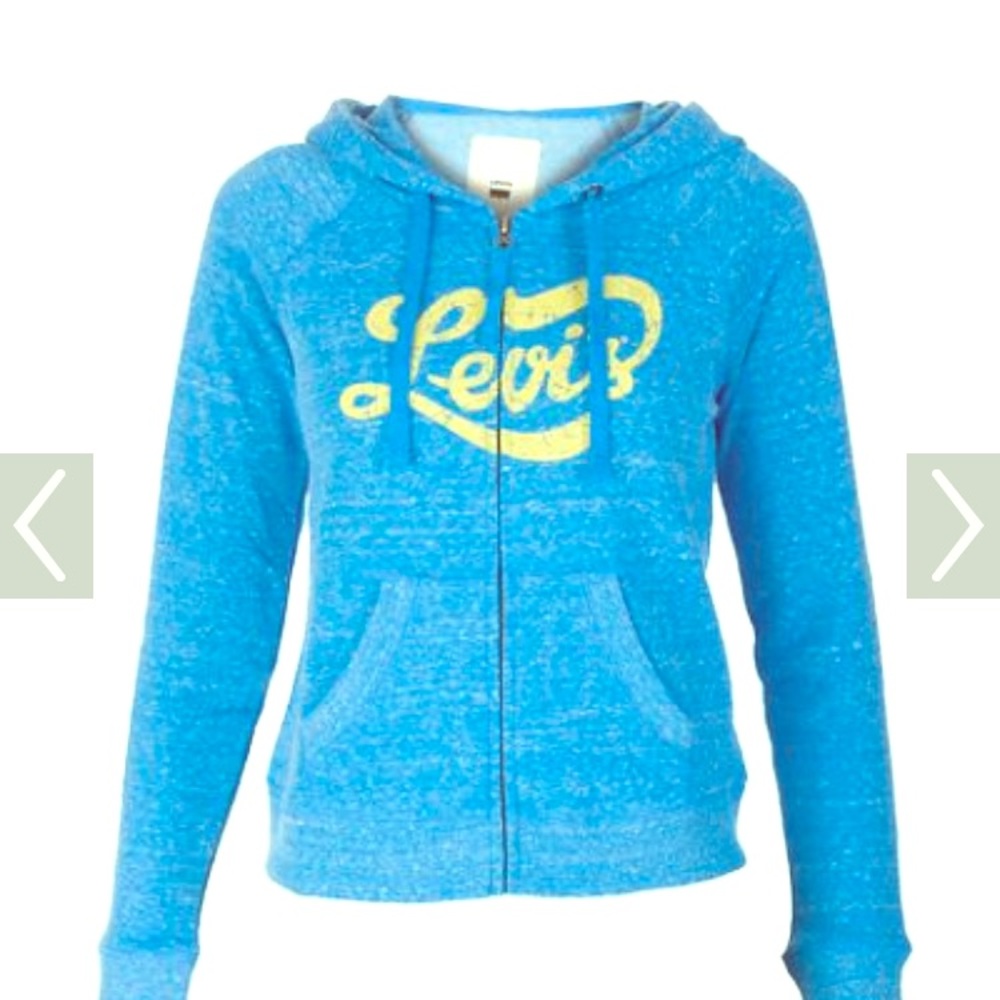 2/$30 Levi’s cotton Hoodie sweatshirt in blue size L